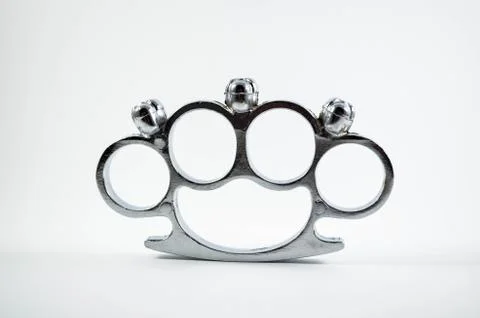 Silver Knuckle Weapon 库存照片