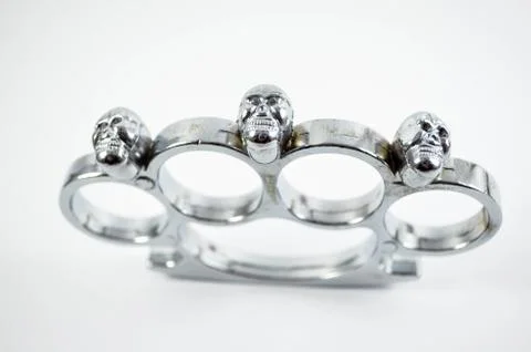 Silver Knuckle Weapon 库存照片