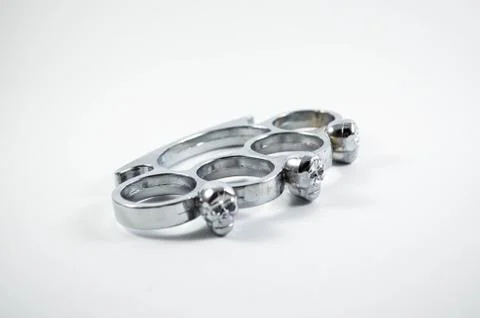 Silver Knuckle Weapon 库存照片