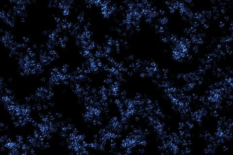 Silver lanterns flying in the dark blue night Stock Illustration
