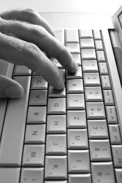 Silver laptop Stock Photos