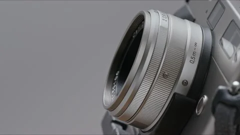 Silver Lens Focusing Stock Footage 155901351