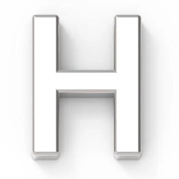 Silver letter H Stock Illustration