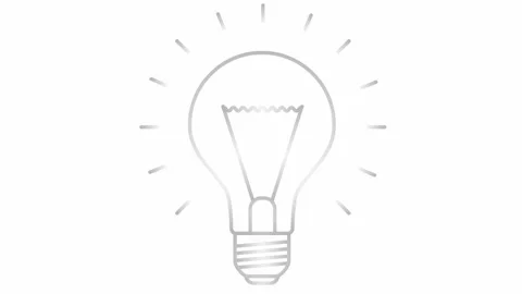 Silver light bulb white Stock Footage 234285187