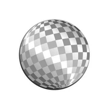 Silver Light Disco Ball Graphic Design Stock Illustration