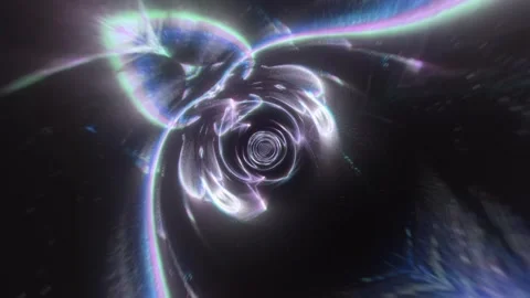 Silver Light Tunnel VJ Loop Stock Footage 329978601
