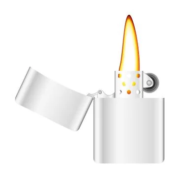 Silver lighter Stock Illustration