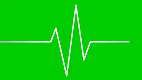 Silver line cardiogram green Stock Footage 237218627
