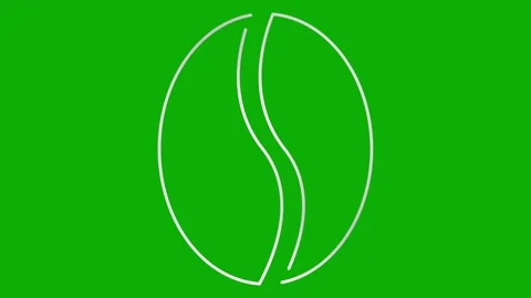Silver line coffee bean green Stock Footage 276992929