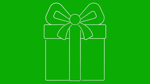 Silver line gift green Stock Footage 274062075