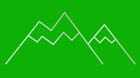 Silver line mountain green Stock Footage 293457190