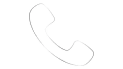 Silver line phone white Stock Footage 252196835