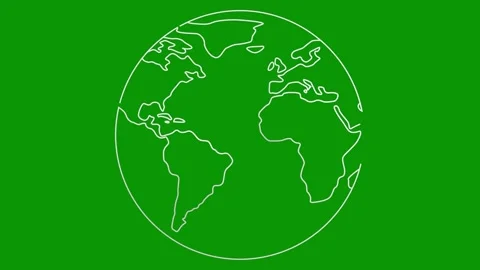 Silver line planet green Stock Footage 269507920