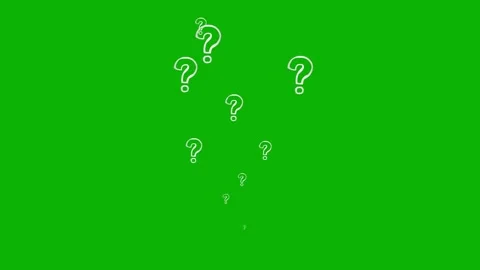 Silver line question mark fountain green Vídeo Stock 257399574