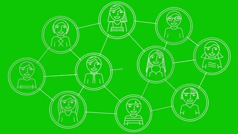 Silver line teamwork green Stock Footage 297604831