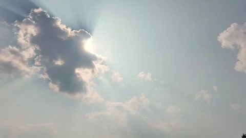 Silver Lining Clouds Time-lapse in 4K Stock Footage 245438957
