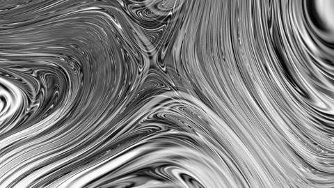 Silver liquid metal slow motion abstract loop background. Metallic texture Stock Footage 337162221