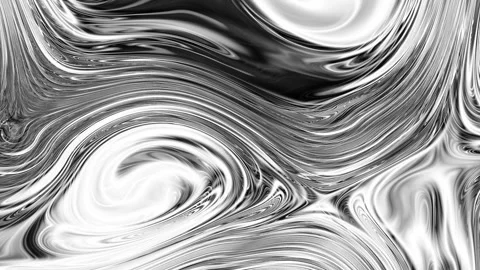 Silver liquid metal slow motion abstract loop background. Metallic texture Stock Footage 337162392