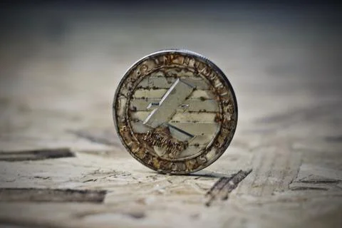Silver Litecoin coin Stock Photos