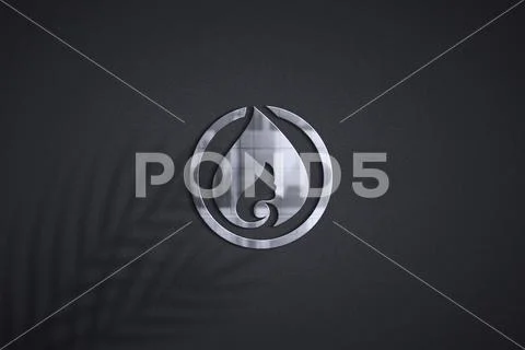 Silver Logo Mockup PSD Template