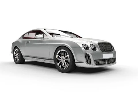 Silver Luxury Car Stock Illustration