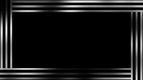 Silver Luxury metallic frame animation Stock-Footage 263061517