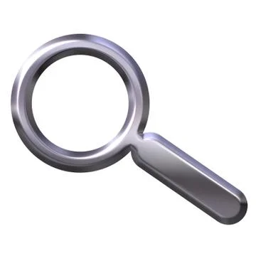 Silver Magnifying Glass Stock Illustration