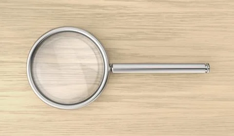 Silver magnifying glass Illustration