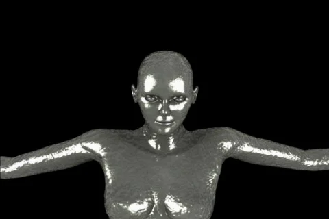 Silver mannequin animation Stock-Footage 515069