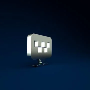 Silver Map pointer with taxi icon isolated on blue background. Location symbo Stock Illustration