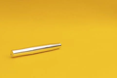 Silver mascara with yellow background Stock Photos