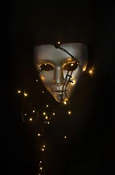 Silver mask Stock Photos