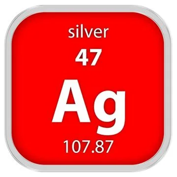 Silver material sign Stock Photos