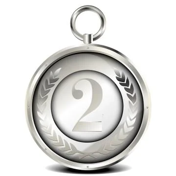Silver medal Stock Illustration