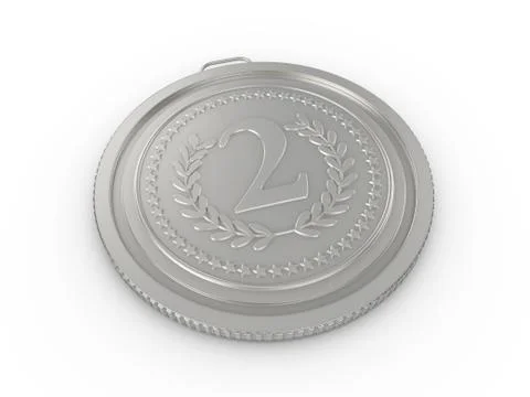Silver medal Illustrazione stock