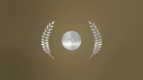 Silver Medal Light Reveal Video stock 101979516