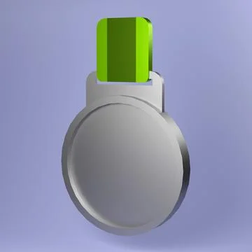 Silver medal for second place. 3d render Stock Illustration