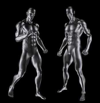 Silver Men Stock Illustration