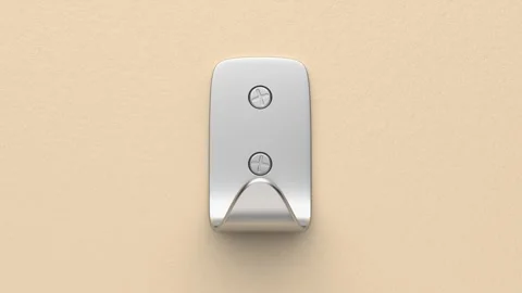 Silver metal clothes hook Stock Footage 339497217
