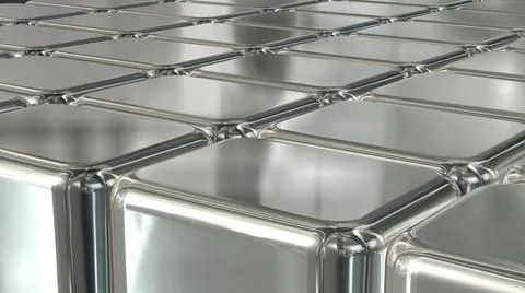 Silver metal cubes background Illustrazione stock