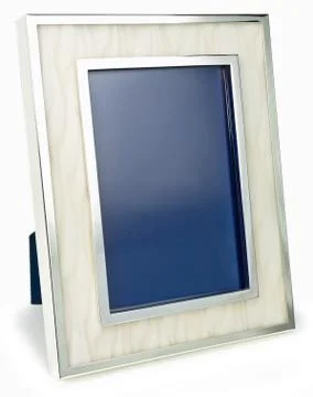 Silver metal frame Stock Photos