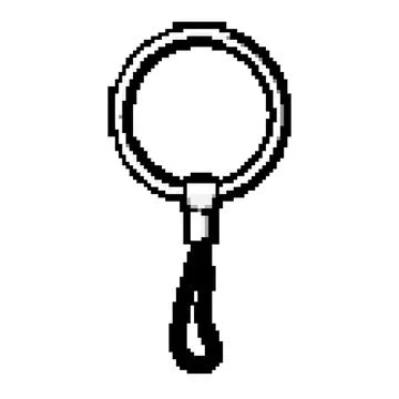 Silver metal split ring with black strap loop Stock Illustration