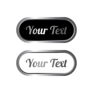 Silver metal website button Stock Illustration