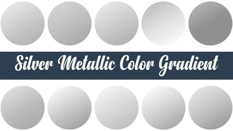 Silver Metallic Color Gradient Stock Illustration