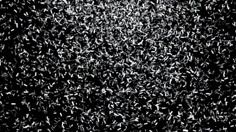 Silver metallic glittering confetti 3D animation with alpha. Stock-Footage 204066984