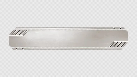 A silver metallic letter background plate that appears as it rotates Stock Footage 341467674