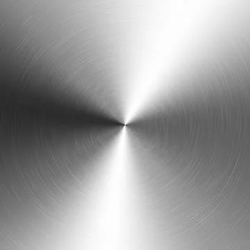 Silver metallic radial gradient with scratches. Titan, steel, chrome, nickel  Stock Illustration