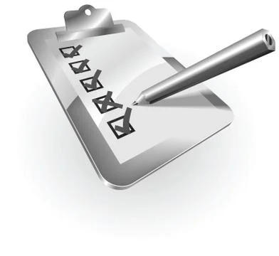 Silver metallic survey pad Illustrazione stock