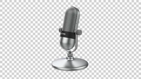 Silver Mic Stock Illustration
