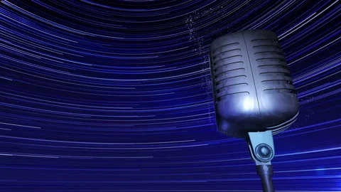 Silver Microphone Background Stock Footage 166911471